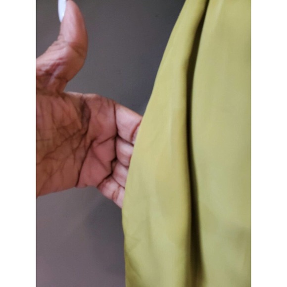 Rachel Roy Chartreuse Polyester V-Neck Sleeveless Knee Length Dress Size 2 - Picture 5 of 12